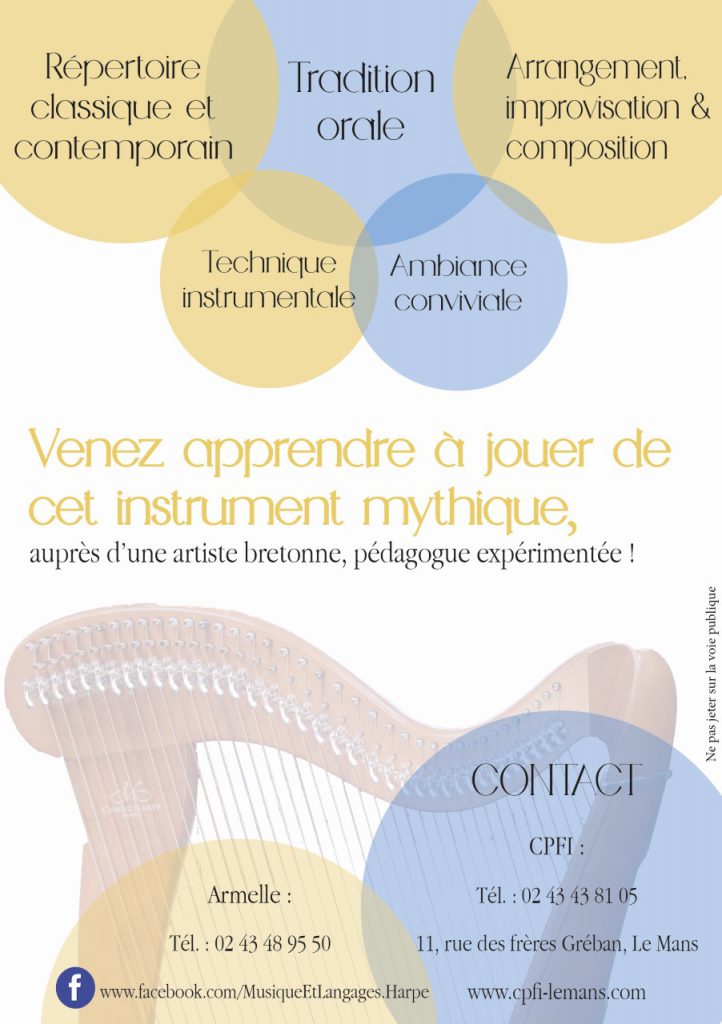 Affiche cours de musique